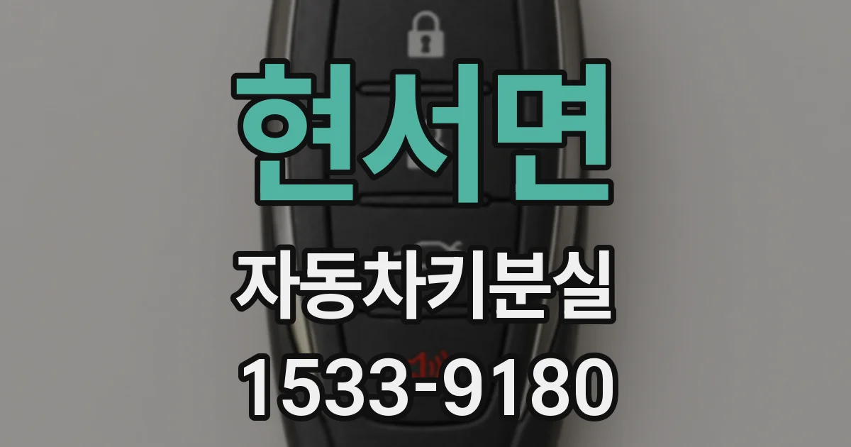 현서면 자동차키분실