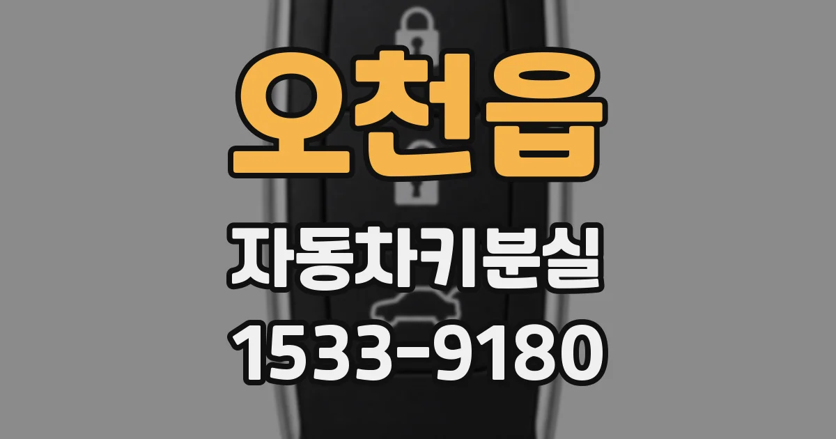 오천읍 자동차키분실