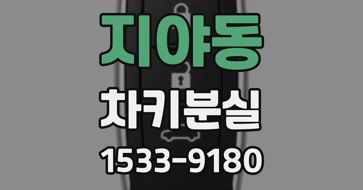 지야동 차키분실