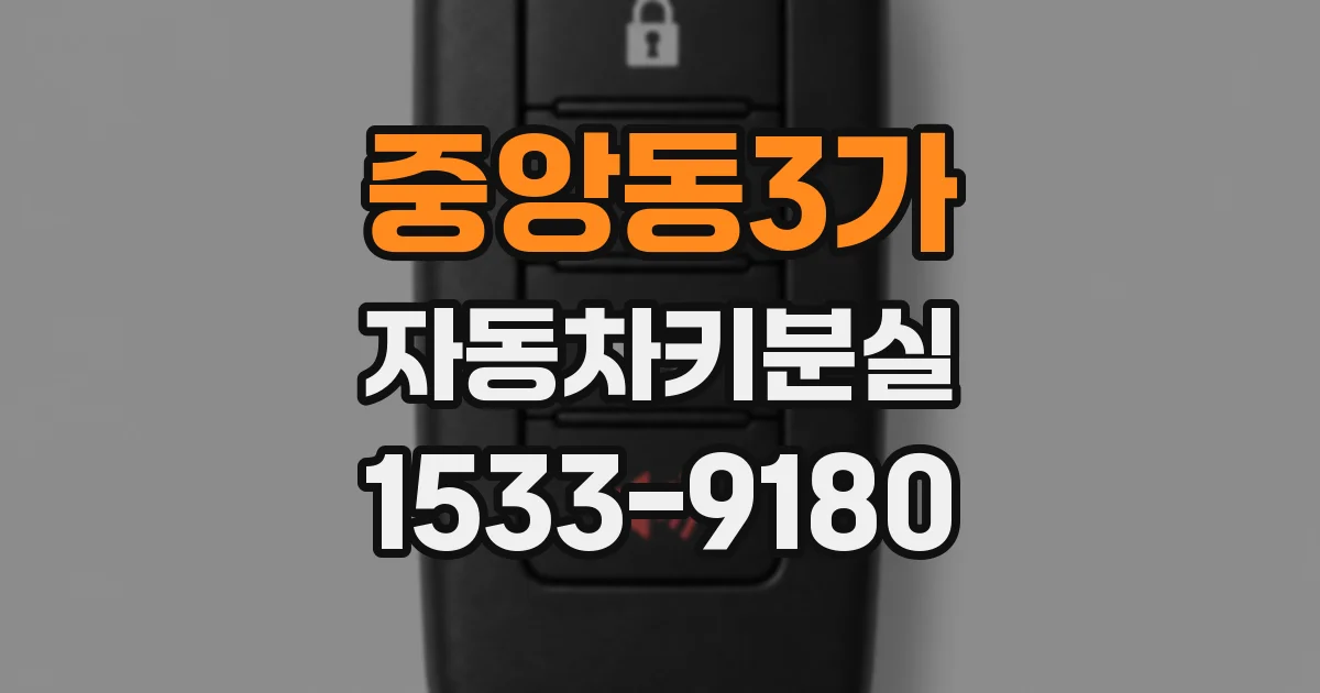 중앙동3가 자동차키분실