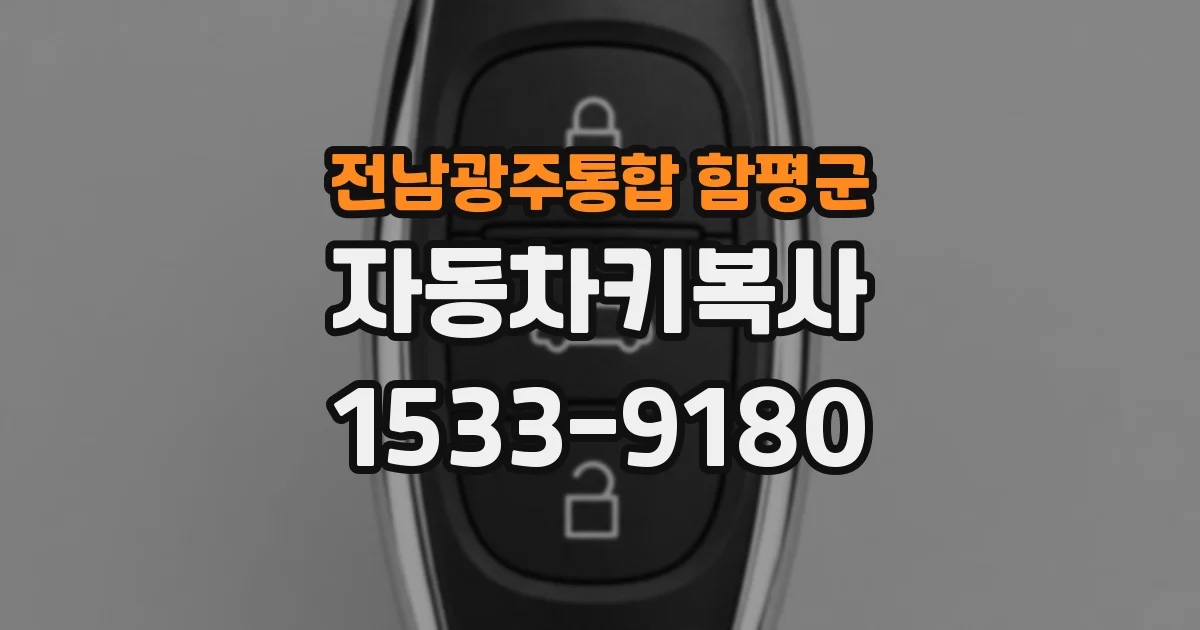 전남광주통합 함평군 자동차키복사