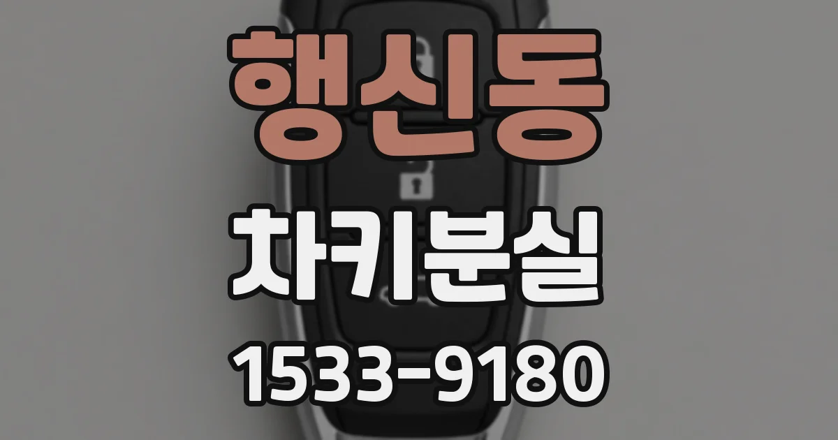 행신동 차키분실