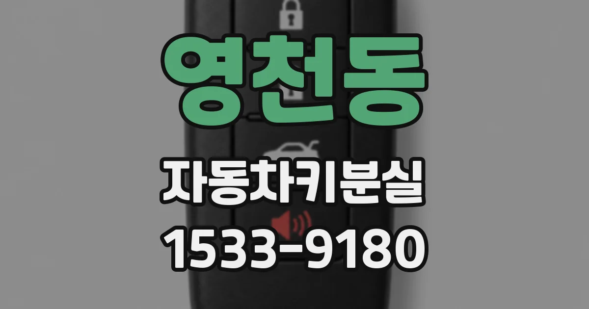 영천동 자동차키분실