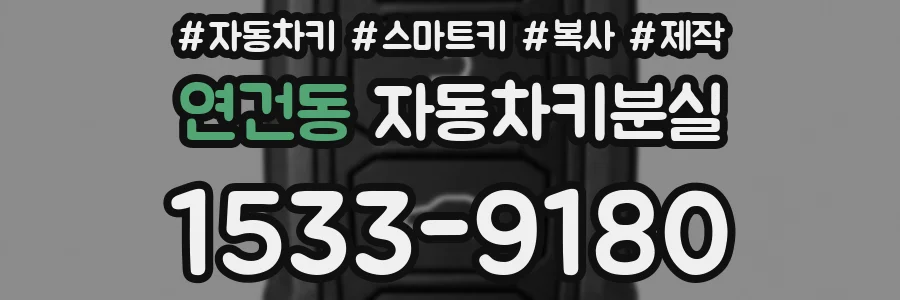 연건동 자동차키분실
