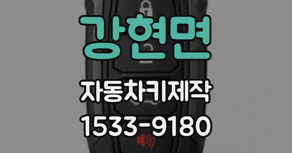 강현면 자동차키제작