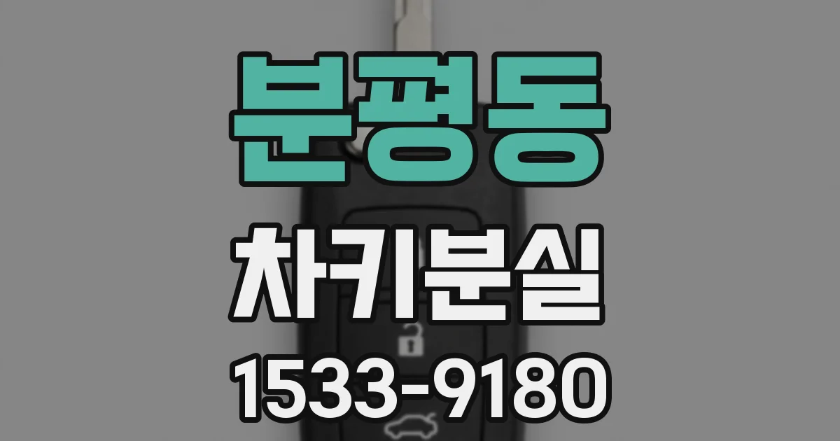 분평동 차키분실