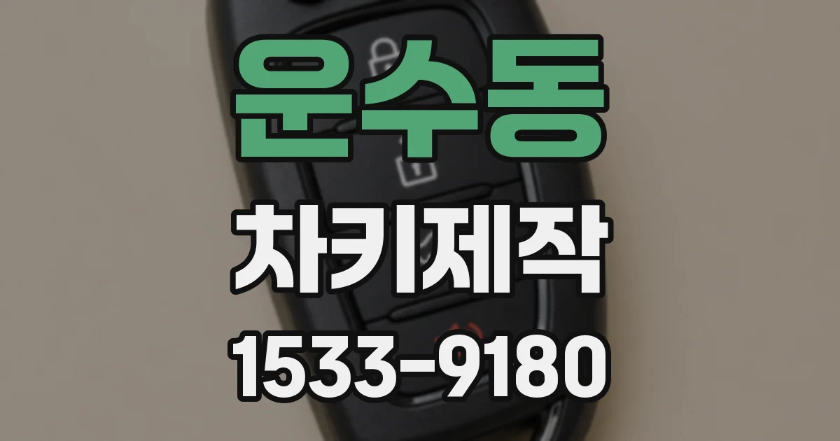 운수동 차키제작