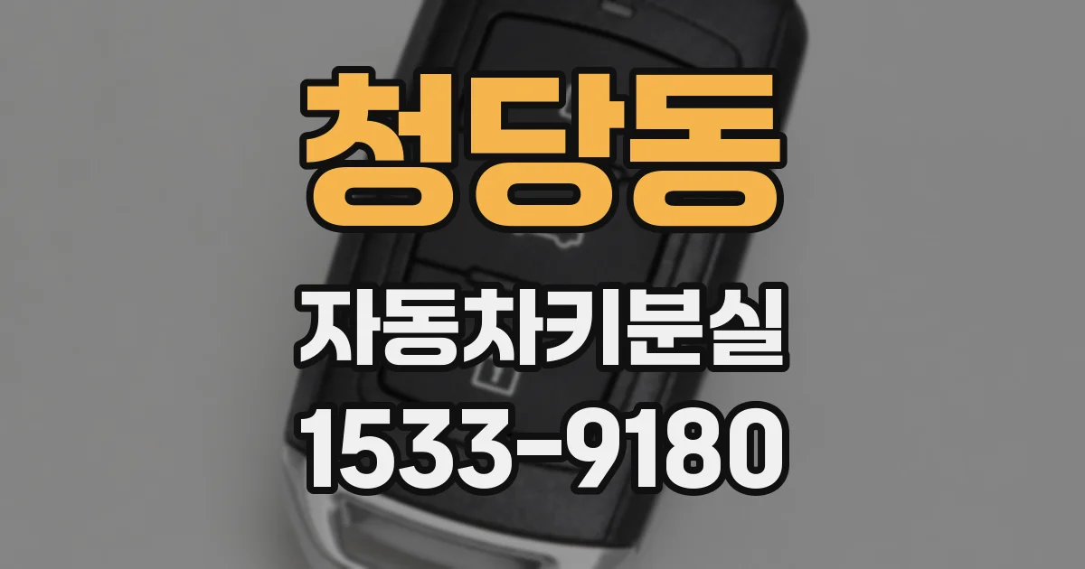 청당동 자동차키분실