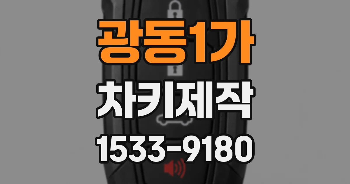 광동1가 차키제작