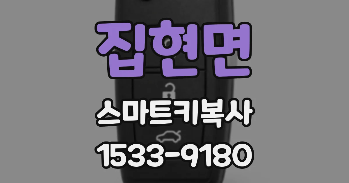 집현면 스마트키복사