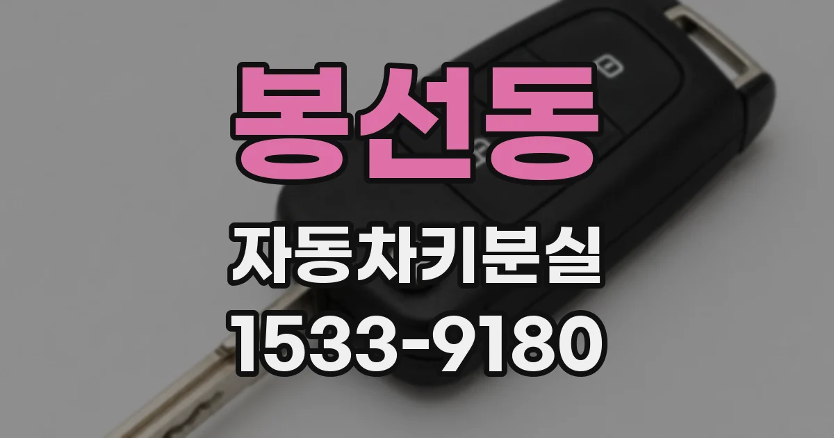 봉선동 자동차키분실