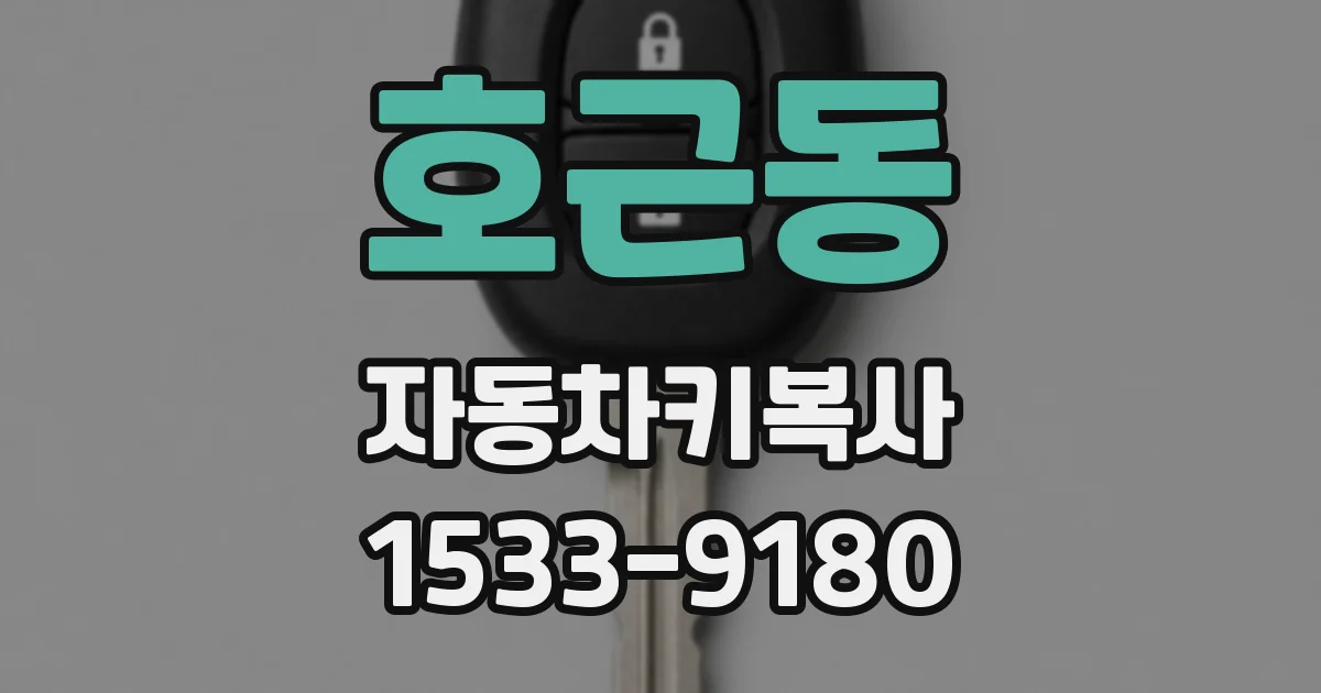 호근동 자동차키복사