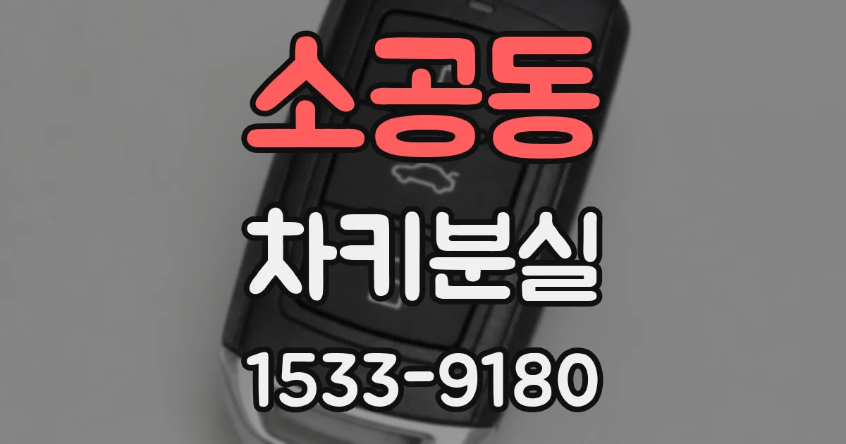 소공동 차키분실