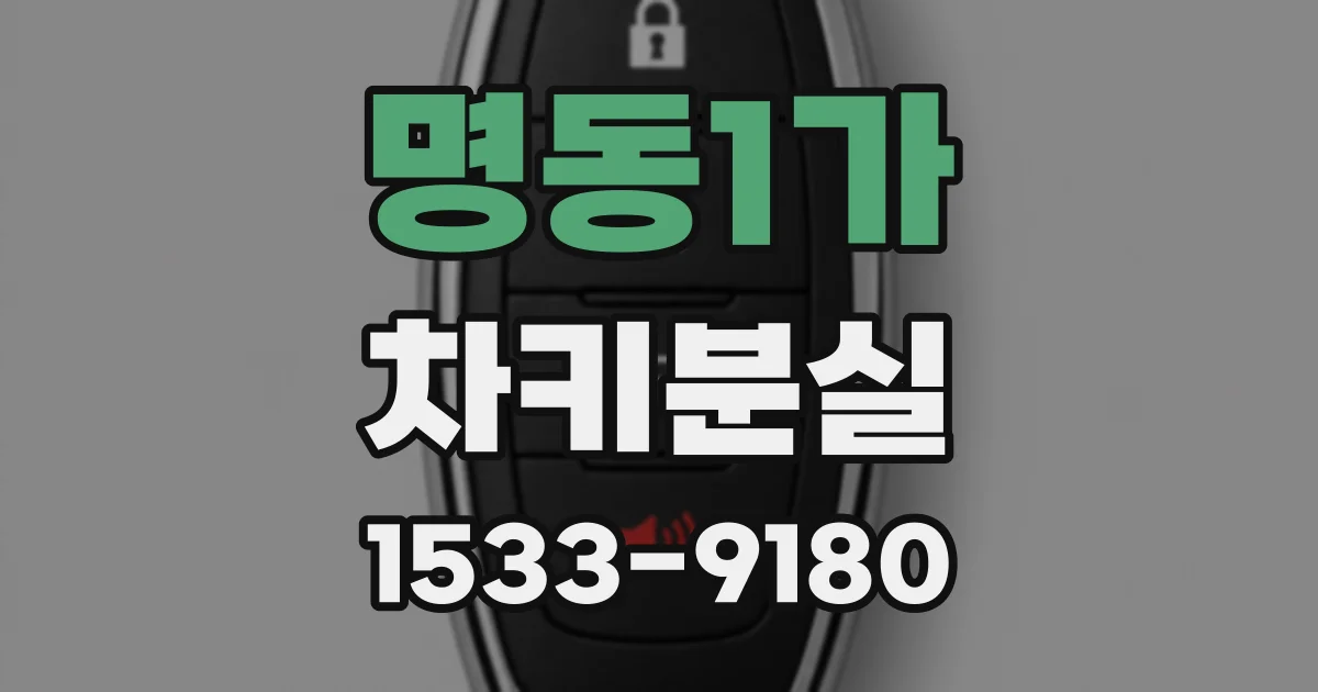 명동1가 차키분실