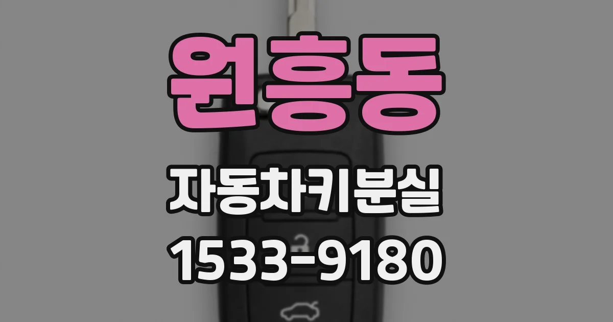 원흥동 자동차키분실