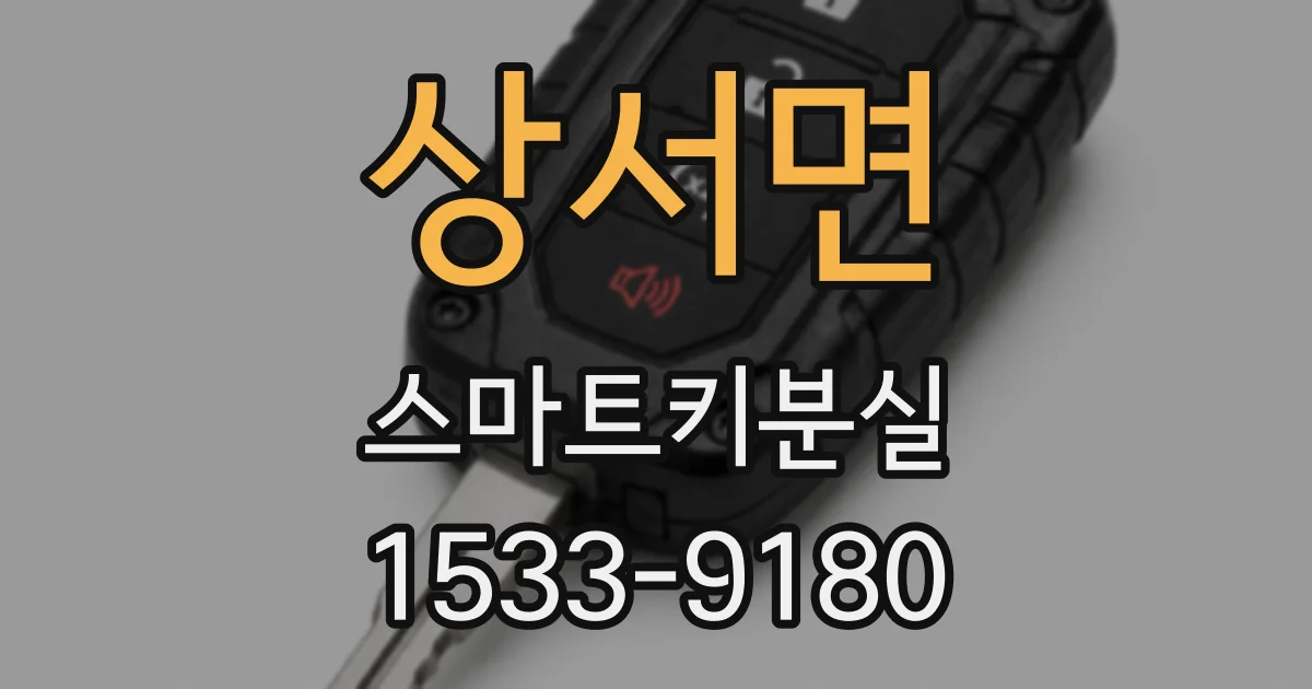 상서면 스마트키분실