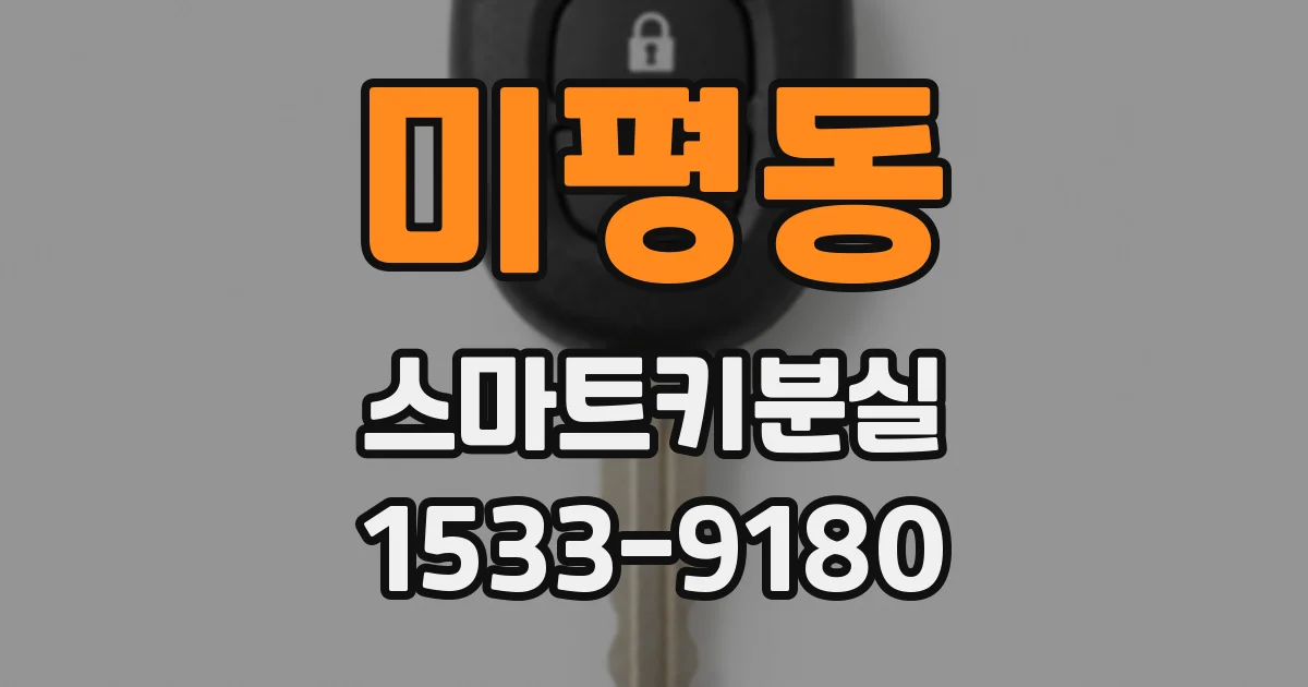미평동 스마트키분실