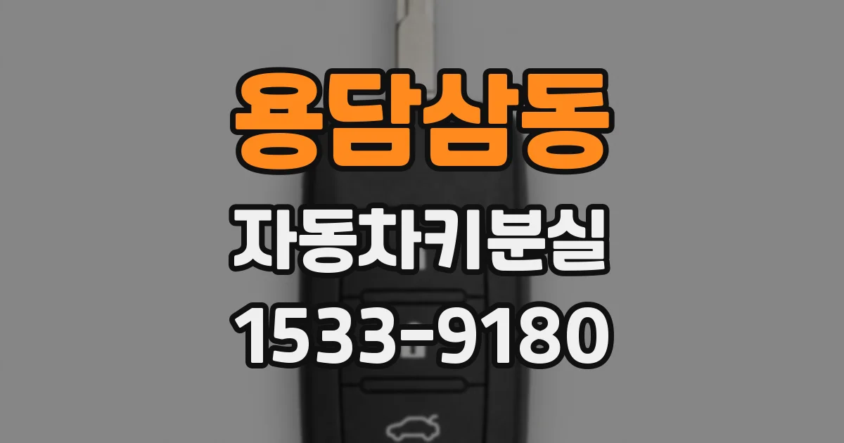 용담삼동 자동차키분실