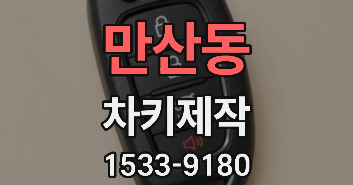 만산동 차키제작