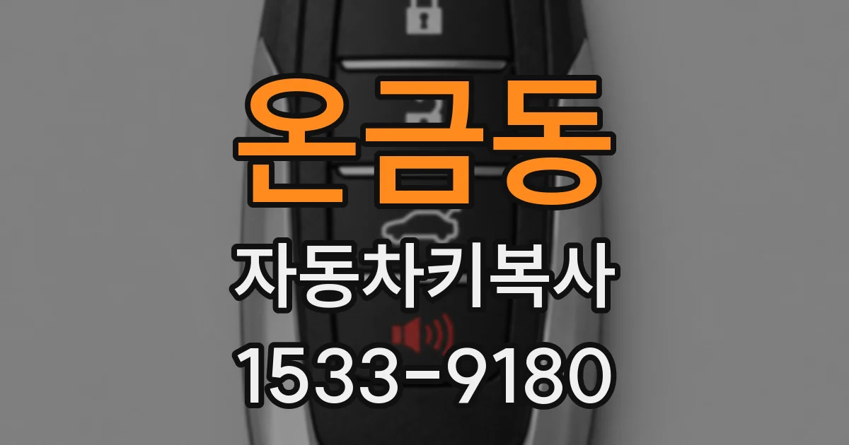 온금동 자동차키복사