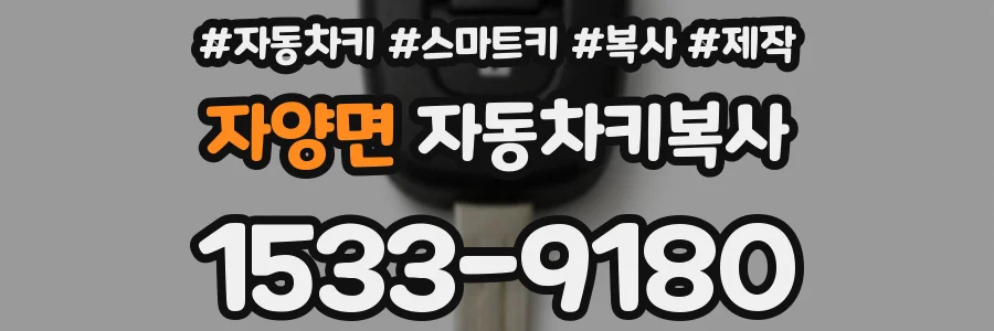 자양면 자동차키복사