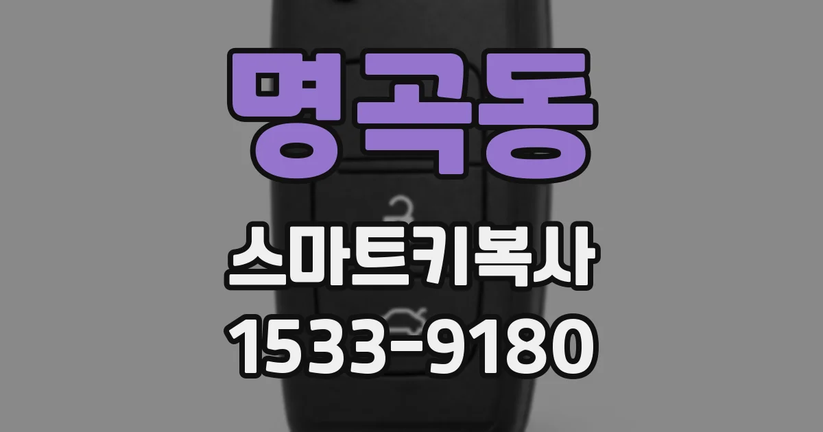 명곡동 스마트키복사