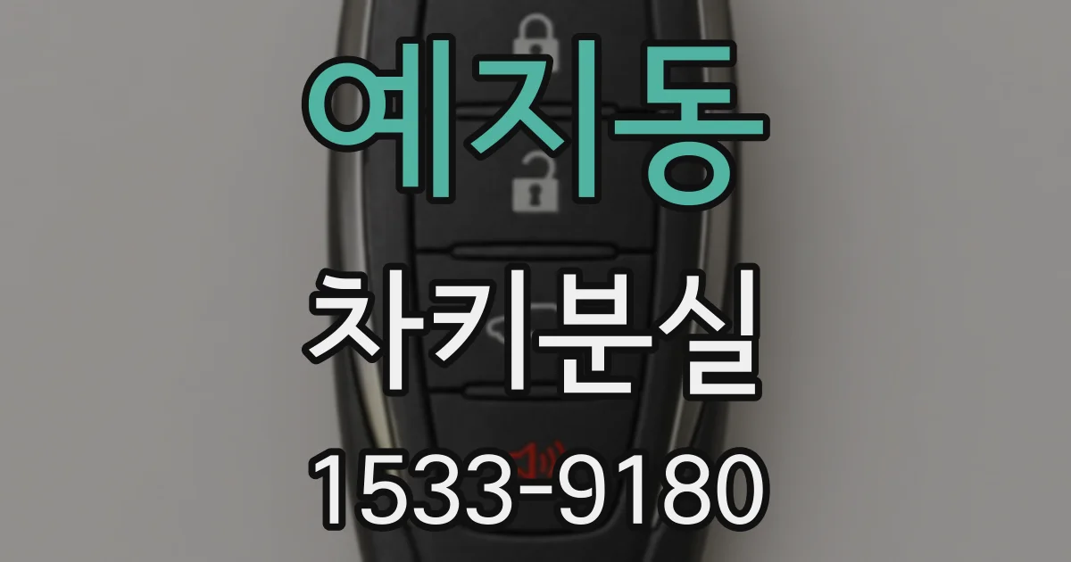 예지동 차키분실