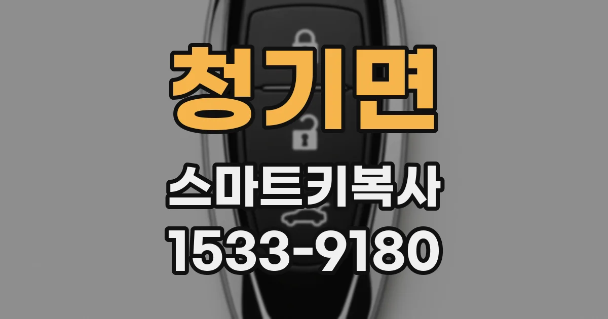 청기면 스마트키복사