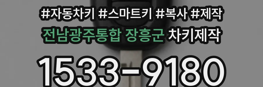 전남광주통합 장흥군 차키제작