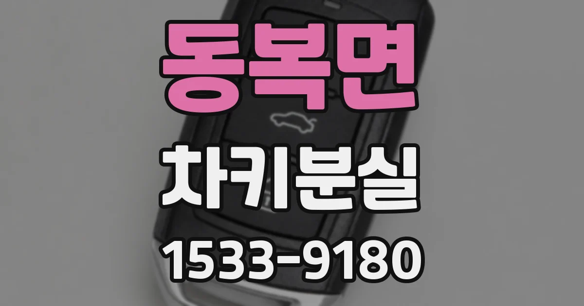 동복면 차키분실