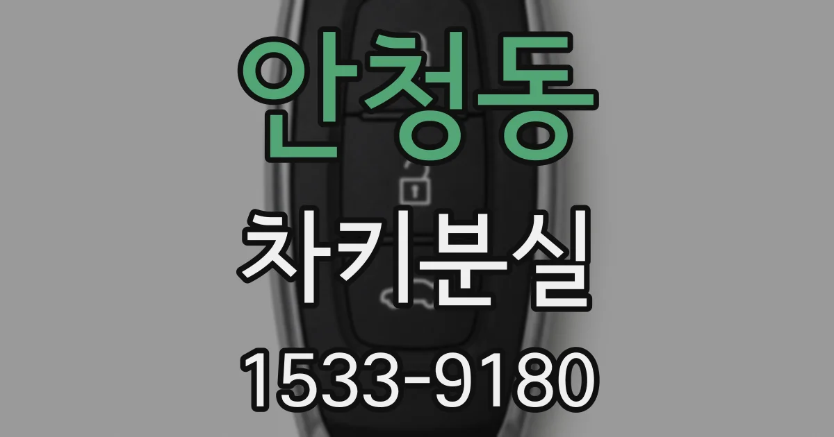 안청동 차키분실