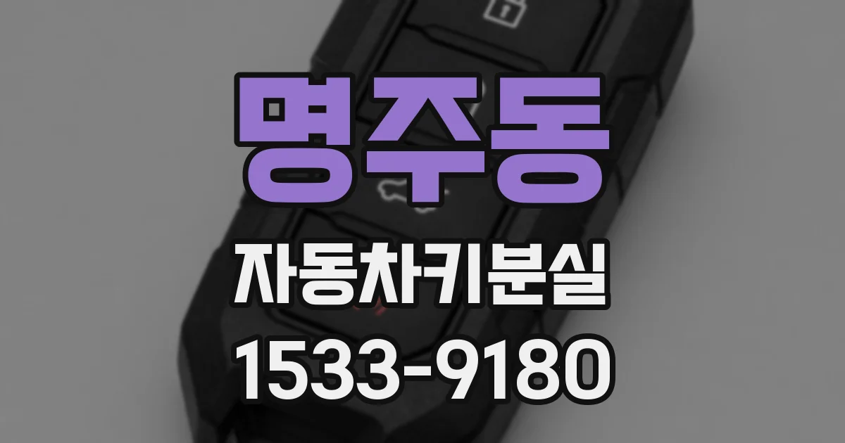 명주동 자동차키분실