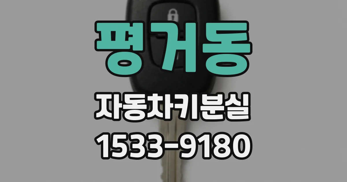 평거동 자동차키분실