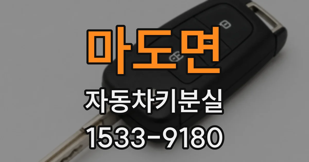 마도면 자동차키분실