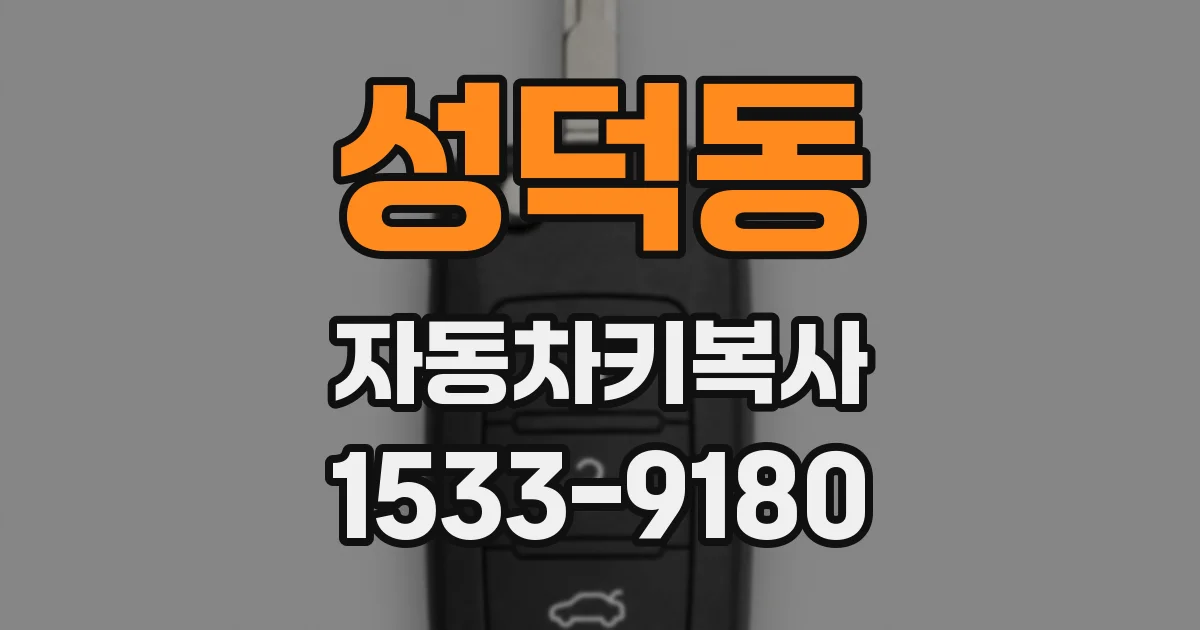 성덕동 자동차키복사