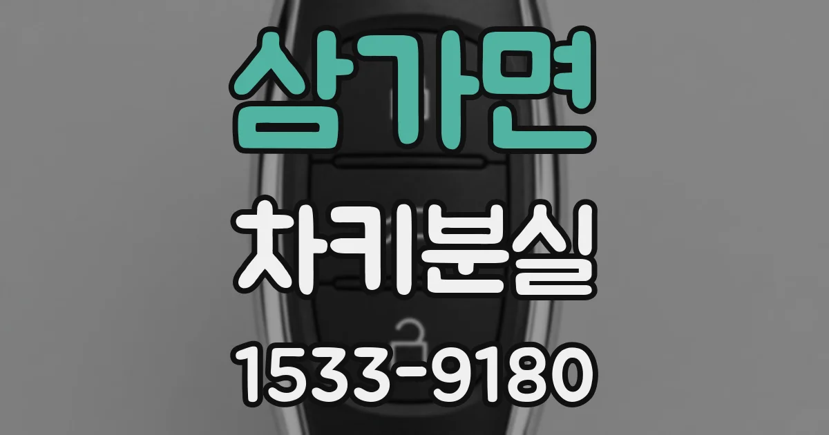 삼가면 차키분실