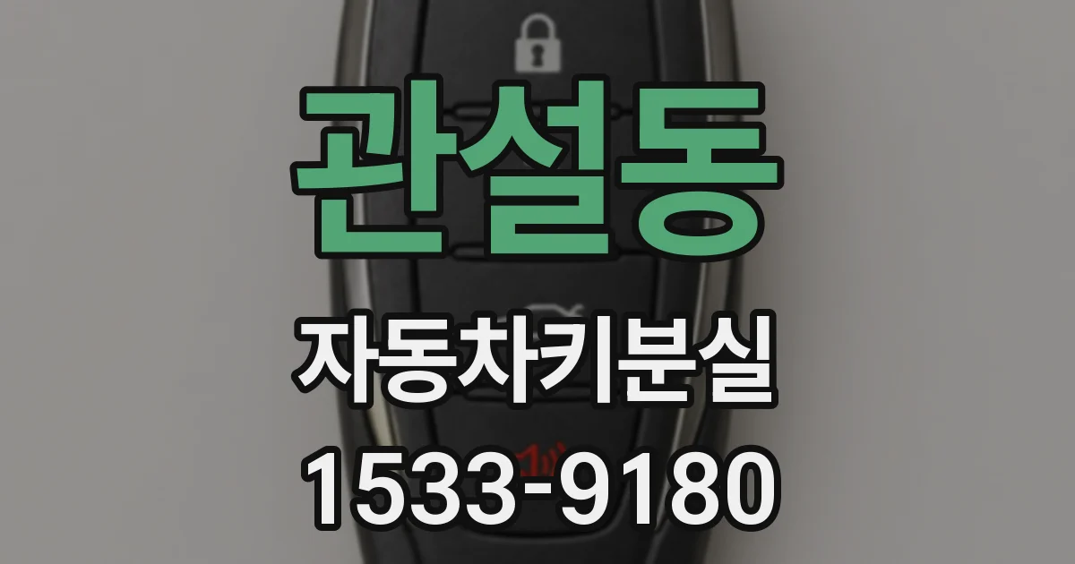 관설동 자동차키분실