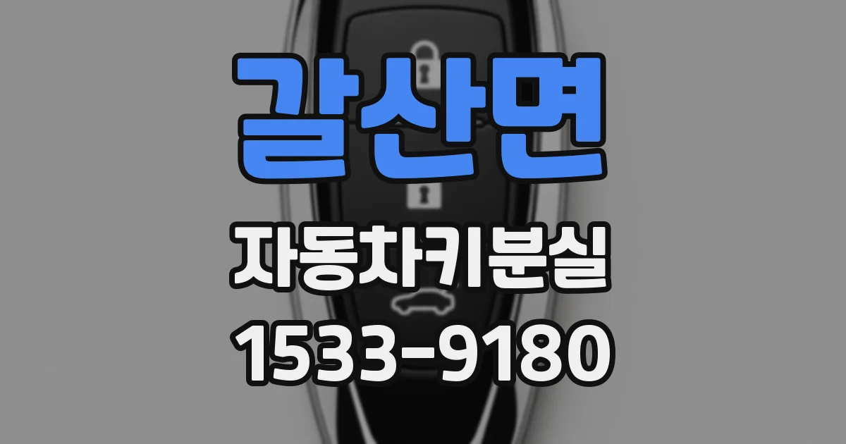 갈산면 자동차키분실