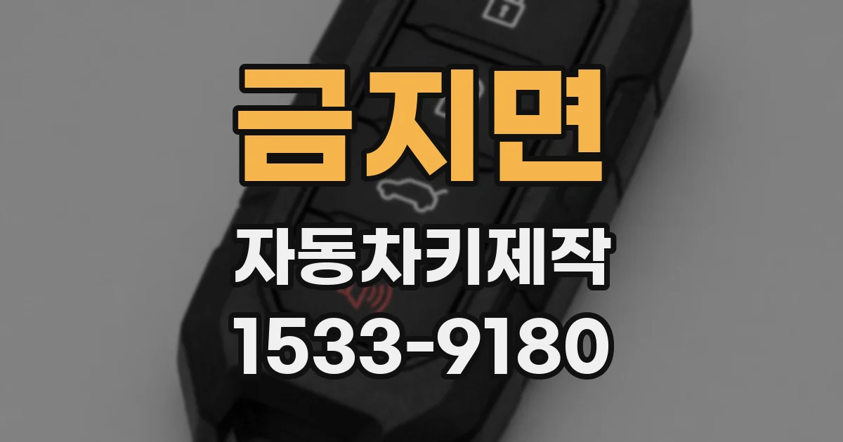 금지면 자동차키제작