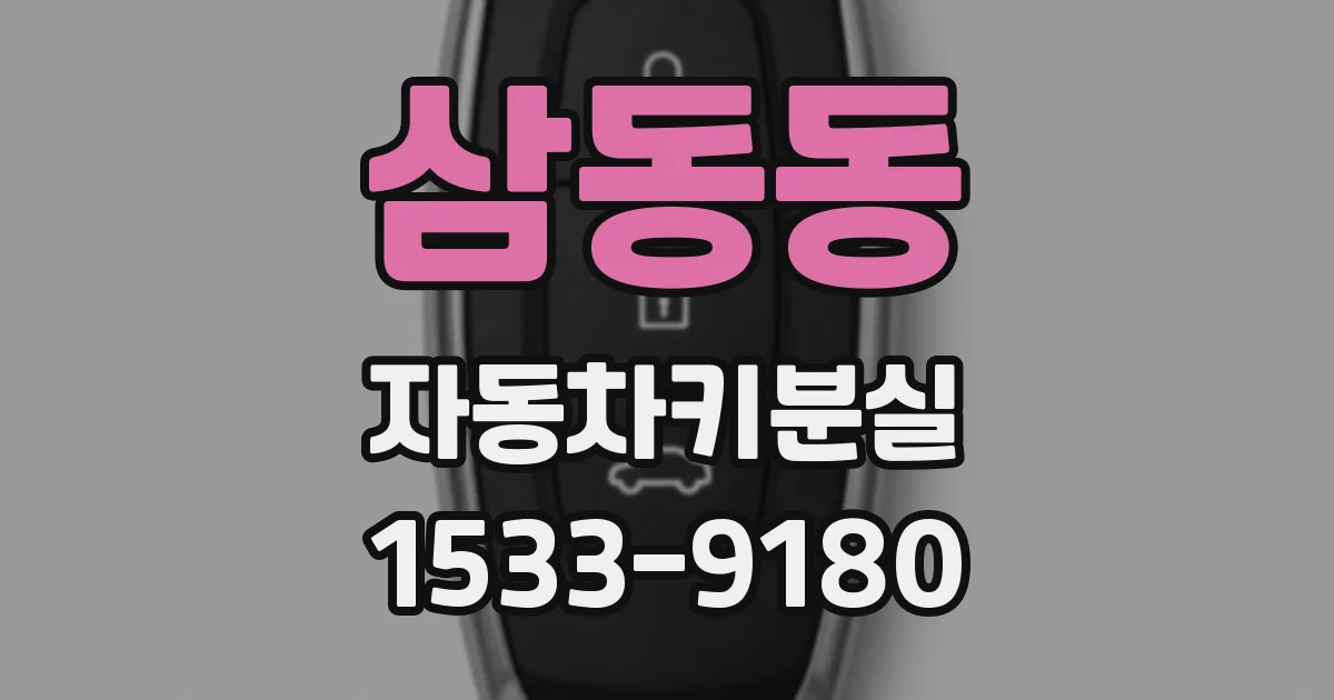 삼동동 자동차키분실