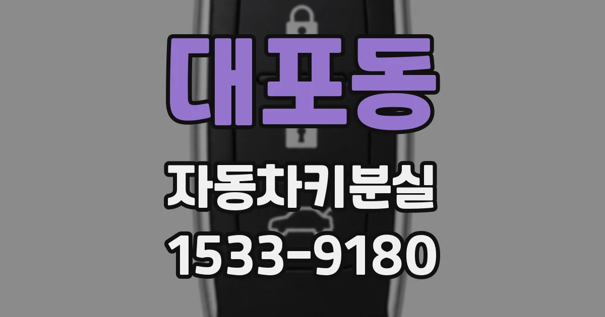 대포동 자동차키분실