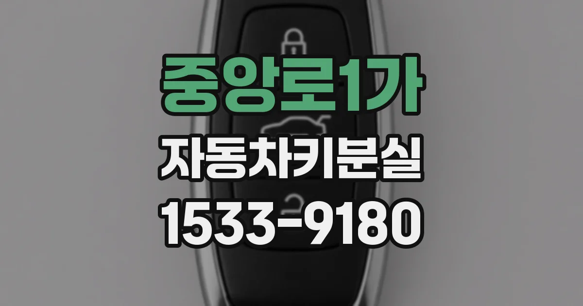 중앙로1가 자동차키분실