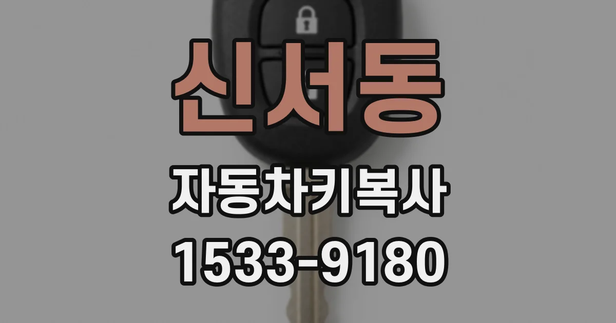 신서동 자동차키복사