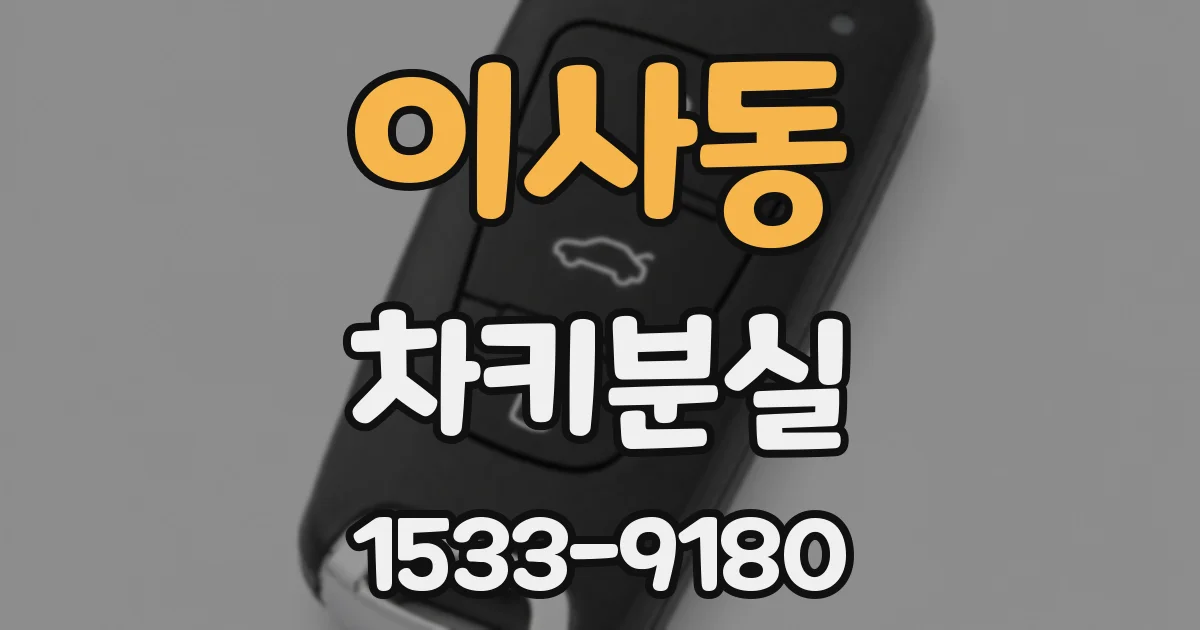 이사동 차키분실
