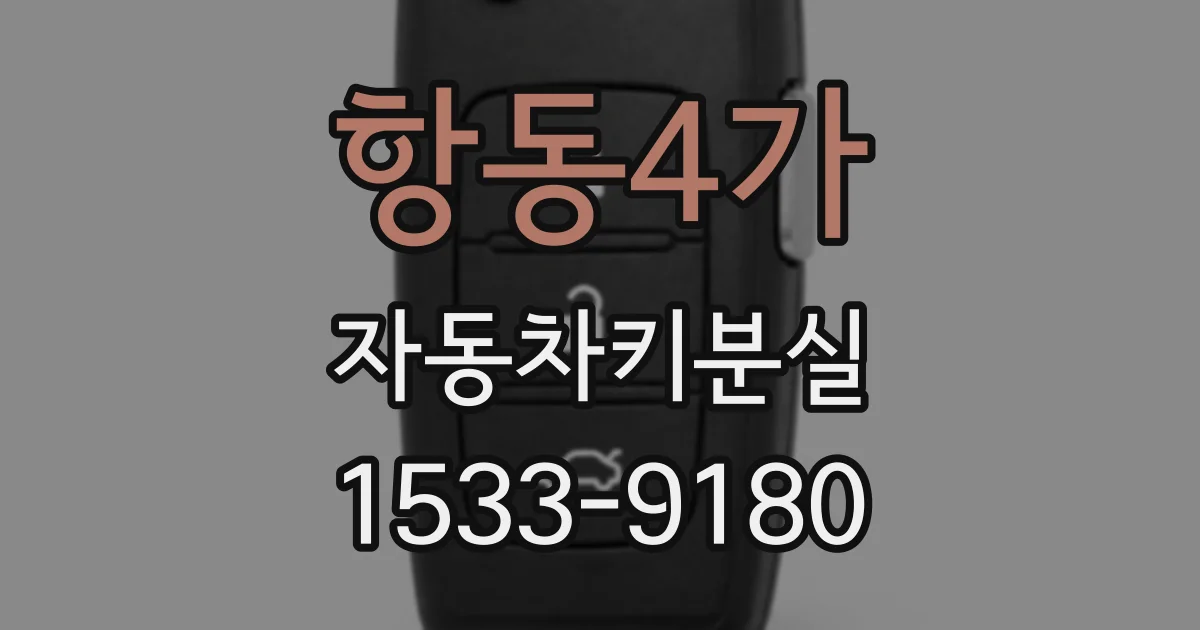 항동4가 자동차키분실