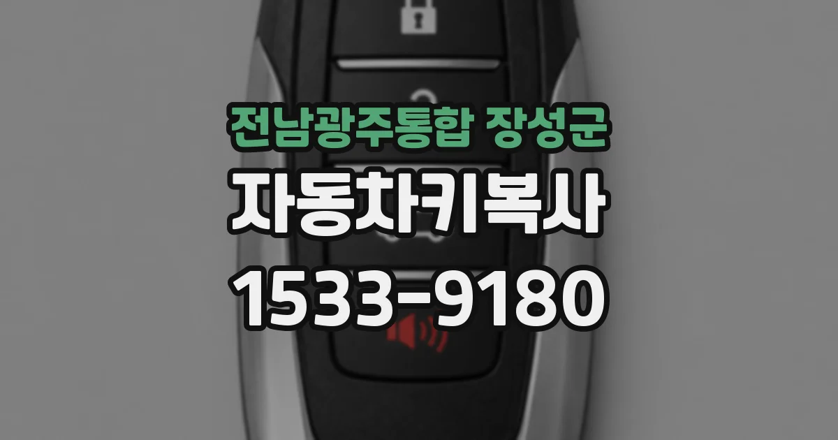 전남광주통합 장성군 자동차키복사