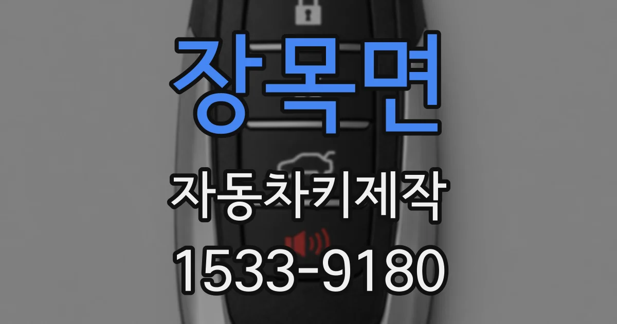 장목면 자동차키제작
