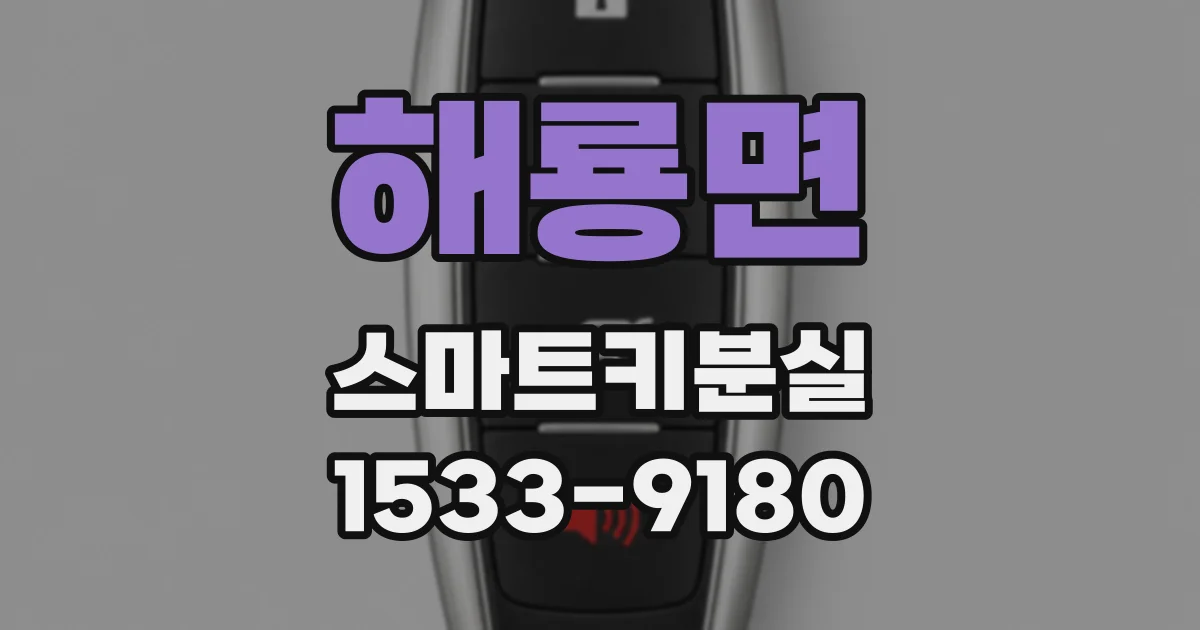 해룡면 스마트키분실