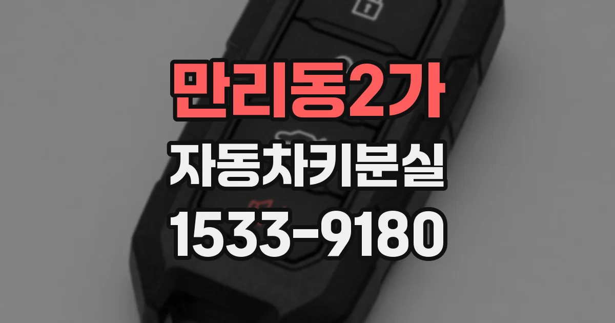 만리동2가 자동차키분실
