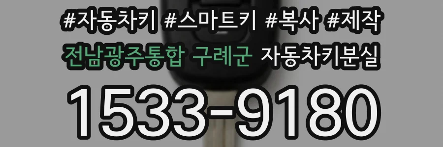 전남광주통합 구례군 자동차키분실